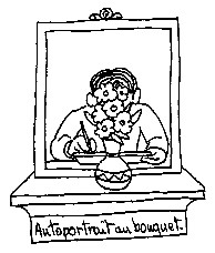 autoportrait au bouquet